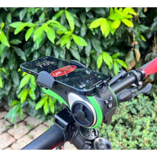 Multifunkčný držiak telefónu na bicykel so zvukovým systémom, BT, USB, SD, AUX
