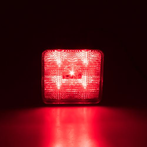 Výstražné LED svetlo vonkajšie, červené, 12/24V