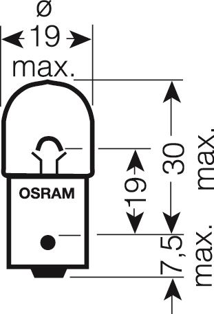 OSRAM 12V R10W (BA15s) 10W štandard (10ks)