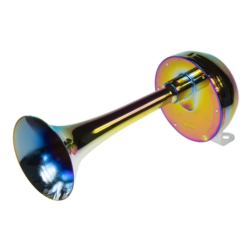 Singel-fanfára 320mm, chróm-dúha, 24V, elektromagnetická, nízky tón
