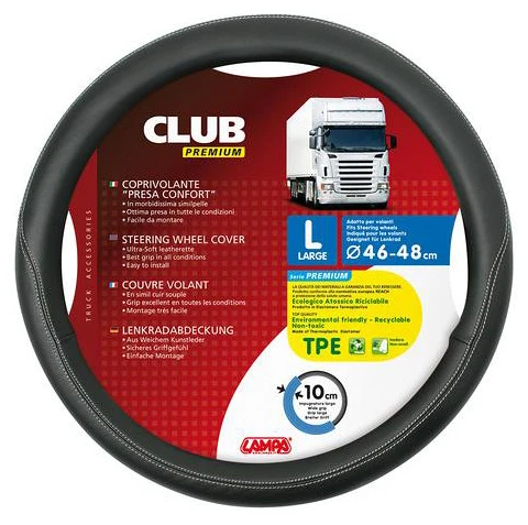 Poťah na volant 46-48cm čierny CLUB Premium