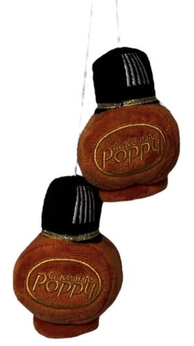 Plyšové POPPY fľaštičky, 10cm - hnedé