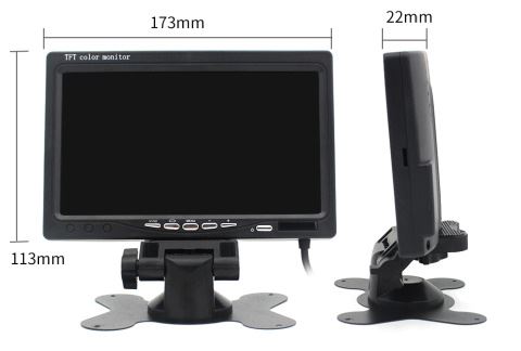 Farebný LCD 7,0" monitor, 12-24V
