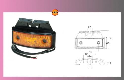 svetlo LED-PRO-SML oranž.10-32V/1,3W+drž