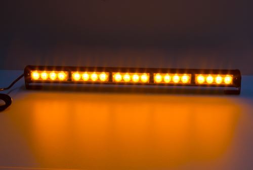 LED svetelná alej, 20x LED 3W, oranžová 580mm, ECE R10