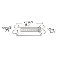 PREDATOR LED vnútorné, 6x3W, 12-24V, oranžový, 210mm, ECE R10 (2)