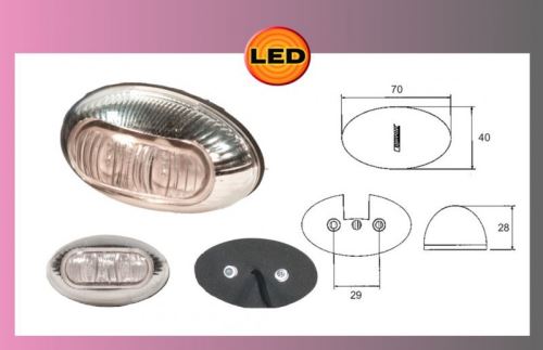 LED-MONOPOINT I,biely,12/24V-chróm