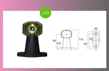 SUPERPOINT LED červ./biele-krátke rameno