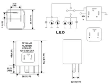 Prerušovač blinkrov LED, 12V, 0,02-10A pre japonské vozidlá (1)