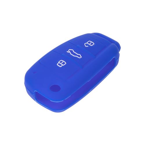 Silikónový obal pre kľúč Audi 3-tlačítkový, modrý