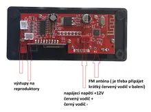Bluetooth/MP3/FM prehrávač do panelu so zosilňovačom (3)