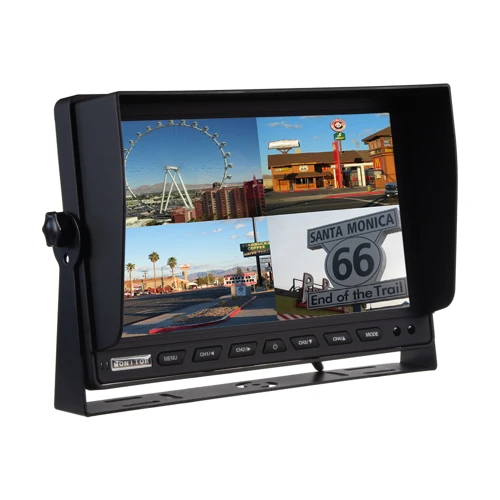 AHD monitor 10,1" s kvadrátorom as 4x4PIN vstupmi