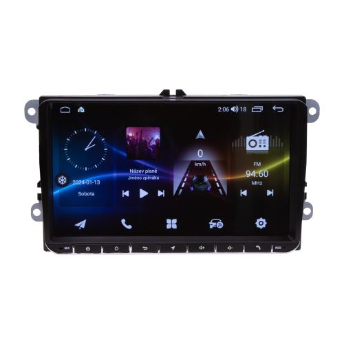 Autorádio pre VW, Škoda s 9" LCD, OS Android, WI-FI, GPS, CarPlay, Bluetooth, 2x USB, 4G
