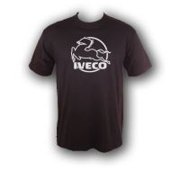 tričko - Iveco, Biele tričko s čiernou potlačou