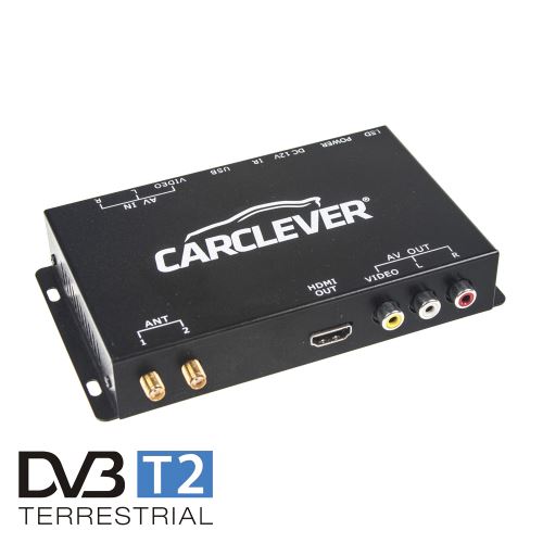 DVB-T2/HEVC/H.265 digitálny tuner s USB + 2x anténa