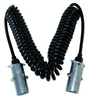 Elektrický kábel 7pramenný, 24 V špirálový so zástrčkami z ľahkého kovu - S (kolík) Elektrický kábel 7pramenný, 24 V špirálový so zástrčkami z ľahkého kovu - S (kolík)