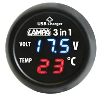 Voltmeter s USB nabíjačkou a teplomerom (1)