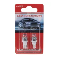 LED T10 biela, 12V, 1LED/3SMD so šošovkou (2)