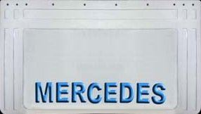 zástera kolesa MERCEDES 640x360-pár - biela - modré písmo