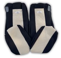 Poťahy sedadiel DAF XF, XG (2 pásy) č.157 – menčester - červeno/čierne Poťahy sedadiel DAF XF, XG (2 pásy) č.157 – menčester - červeno/čierne