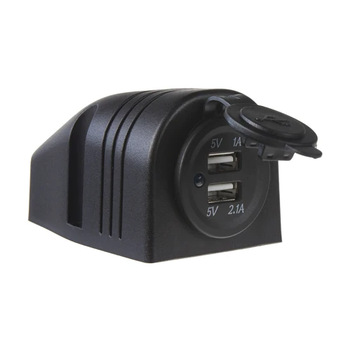 2x USB zásuvka vodeodolná v prídavnom paneli
