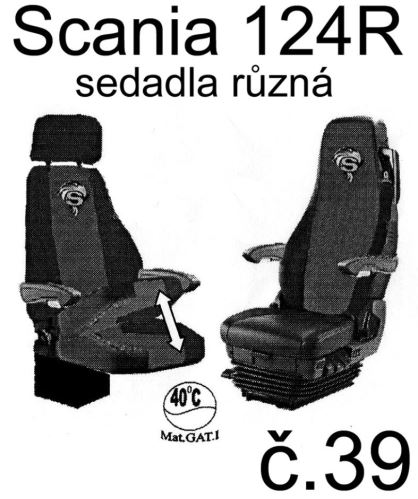 Poťahy sedadiel SCANIA č.39 – menčester