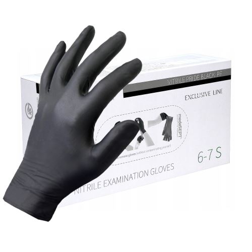 Pracovné rukavice MEDASEPT nepudrované nitrilové čierne