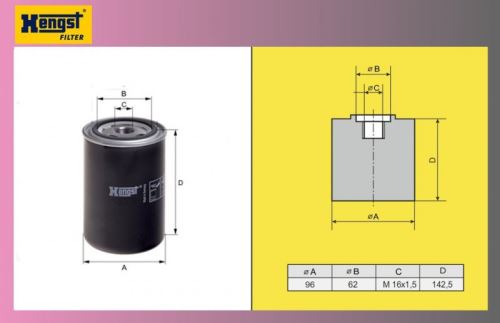 filter naftový DAF 95XF-HENGST