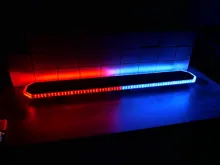 LED rampa 1240mm, oranžovo červeno / modrá + biela, 10-30V, ECE R65 (14)