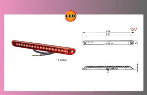 LED-PRO-CAN-XL svetlo červené, 12V/1,5W