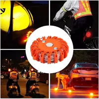 LED výstražné svetlo 16LED, oranžové, set 6ks (5)