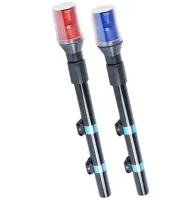LED maják, 12V, 30LED modrý s teleskopickou tyčou na motocykel (1)