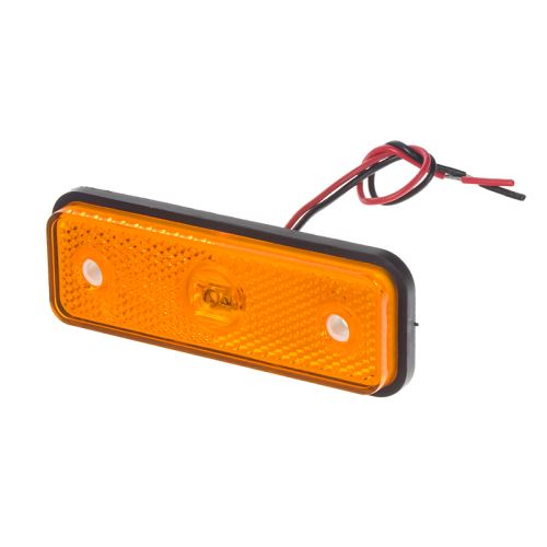 Bočné obrysové LED svetlo, 12-24V, oranžové, obdĺžnik, ECE R91