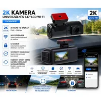 2K kamera univerzálna s 1,47" LCD, WI-FI 2K kamera univerzálna s 1,47" LCD, WI-FI