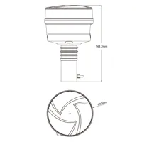 LED maják, 12-24V, 30x0,7 W oranžový na držiak, ECE R65 R10 (1)