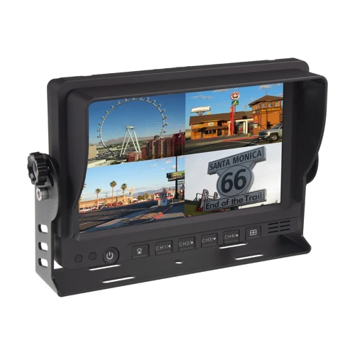 AHD monitor 7" s kvadrátorom as 4x4PIN vstupmi