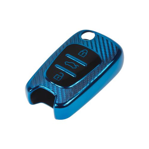 TPU obal pre kľúč Hyundai/Kia, carbon modrý