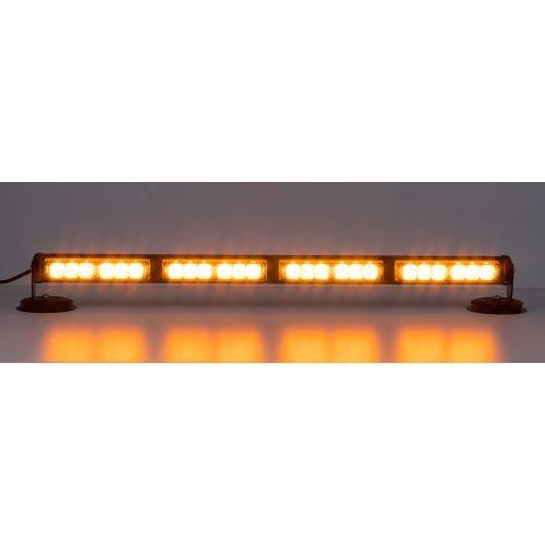 LED svetelná alej, 24x 1W LED, oranžová 645mm, ECE R10
