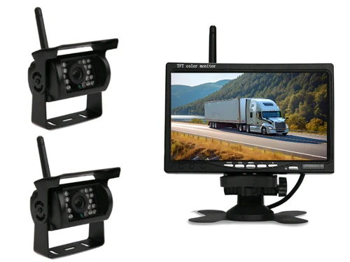 Bezdrôtový digitálny parkovací a cúvací set s dvoma kamerami a monitorom 7", 12-24V