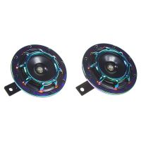 Diskový klaksón (vysoký a nízky tón), dúhový, 120mm, 12V