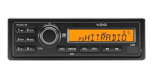 Rádio VDO, 24V Tuner (RDS), USB, TR7322U-OR