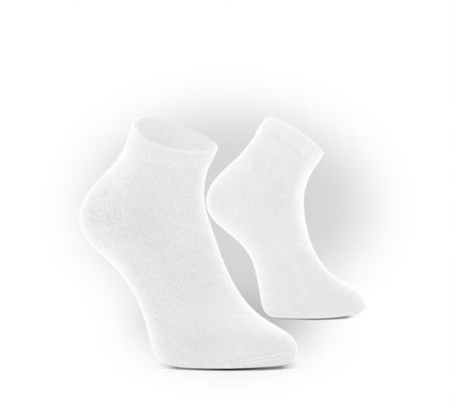 Bambusové ponožky biele antibakteriálne nízke