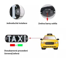 LED banner s nápisom TAXI, zelený/červený (2)