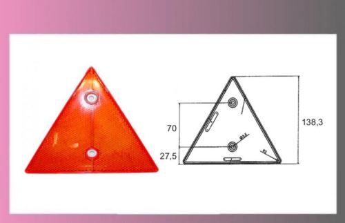 odrazka trojuholník-červená
