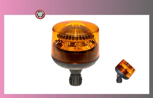 maják LED-PRO ROTA FLASH XL- 12/24V- výkyvný-na tyč -rotačné