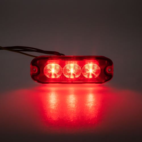 PROFI SLIM výstražné LED svetlo vonkajšie, červené, 12-24V, ECE R10