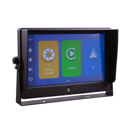 AHD monitor 10" s kvadrátorom as 4x4PIN vstupmi, DVR, s Apple CarPlay, Android auto, Bluetooth