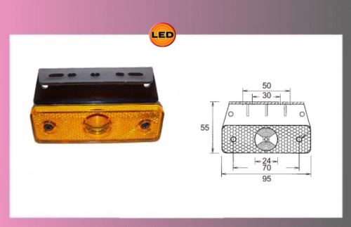 LED-FLATPOINT oranž.24V/1,3W+držiak