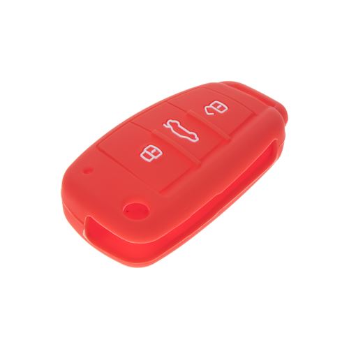 Silikónový obal pre kľúč Audi 3-tlačítkový, červený
