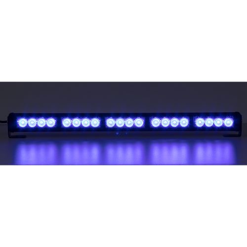 LED svetelná alej, 20x LED 3W, modrá 580mm, ECE R10